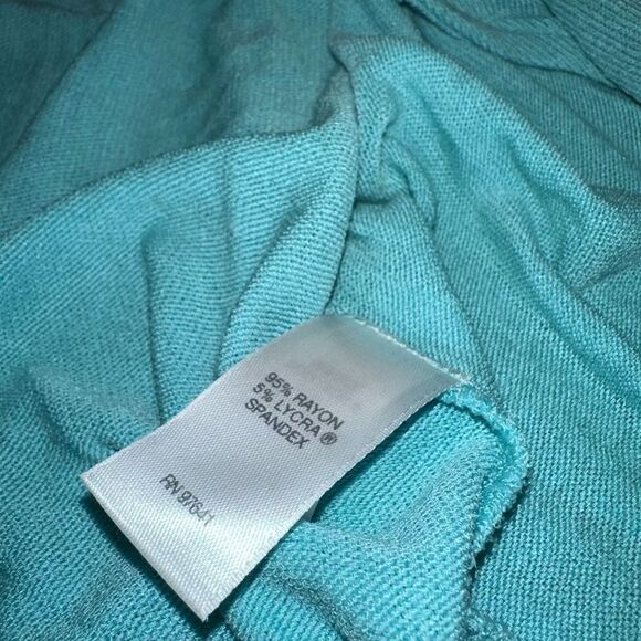 J. Jill Wearever Collection Womens L Bright Blue Open Front Stretch Cardigan - Picture 9 of 11